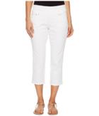 Jag Jeans Petite Petite Peri Straight Pull-on Twill Crop In White (white) Women's Jeans