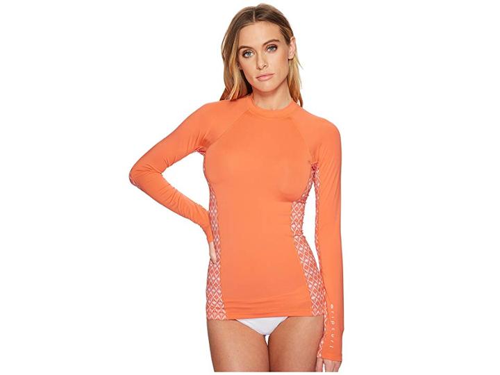 Rip Curl Trestles Long Sleeve (coral) Women's Swimwear