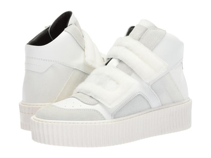Mm6 Maison Margiela Hook And Loop High Top (white/white) Women's Shoes