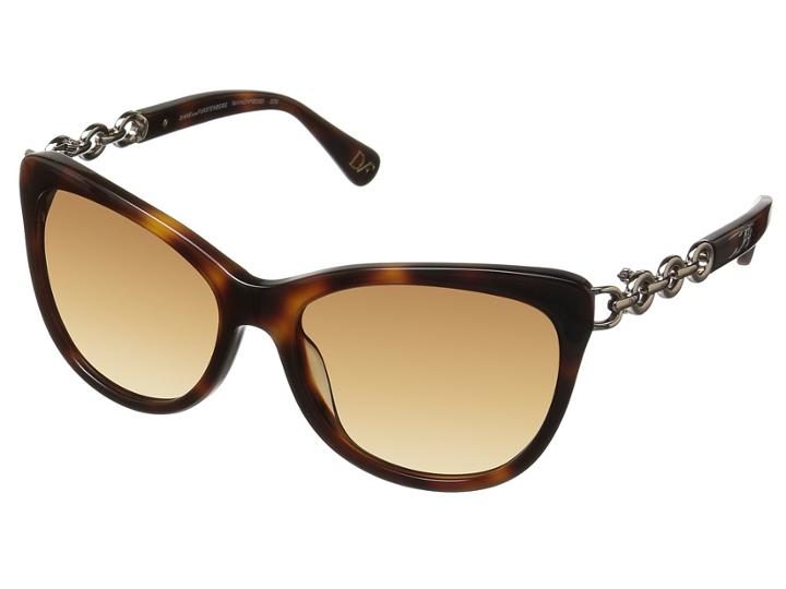 Diane Von Furstenberg Tanya (soft Tortoise) Fashion Sunglasses