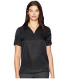 Calvin Klein V-neck Short Sleeve Top (black) Women's Clothing