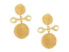 Kenneth Jay Lane Satin Gold Drop Earrings (satin Gold) Earring