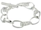 Lauren Ralph Lauren Modern Metal 7.5in Tapered Link Toggle Bracelet (silver) Bracelet