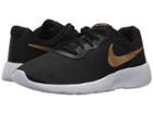 Nike Kids Tanjun (big Kid) (black/metallic Gold/white) Boys Shoes