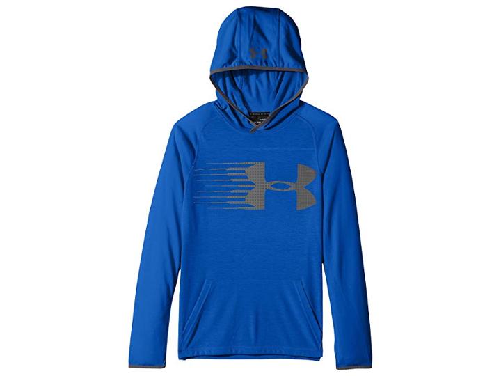 Under Armour Kids Threadborne Hoodie (big Kids) (ultra Blue/graphite/graphite) Boy's Sweatshirt