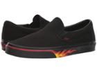 Vans Classic Slip-ontm ((flame Wall) Black/black) Skate Shoes