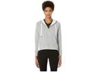 Kate Spade New York Athleisure Heart It Mixed Media Full Zip (flint Heather) Women's Sweater