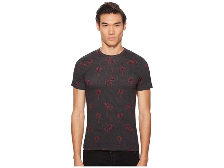 Versace Jeans Couture Palm Print Tee (black) Men's Clothing