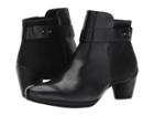 Ecco Sculptured 45 Buckle Boot (black/black Leather/cow Nubuck) Women's Boots