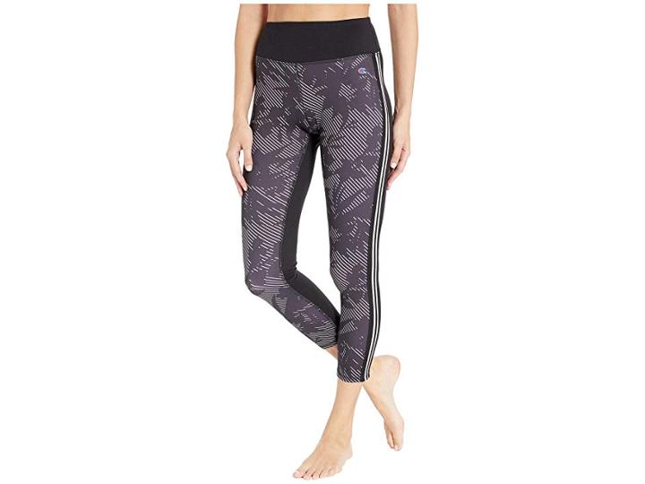 Champion Phys Ed High-rise Tights (tonal Graphic Bias Stripe Black) Women's Casual Pants