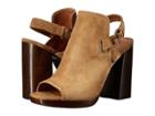 Frye Karissa Shield Sling (cashew Suede) Women's Shoes