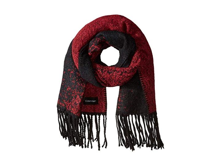 Calvin Klein Speckled Ombre Scarf (rouge) Scarves