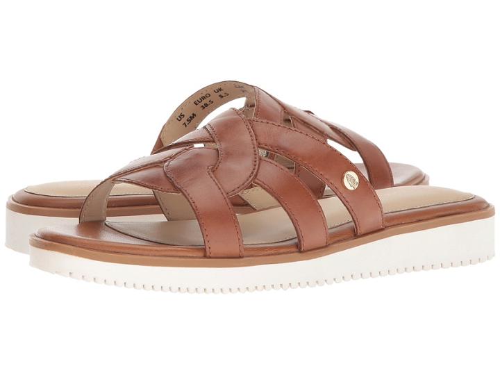 Hush Puppies Briard Braid Slide (tan Leather) Women's Slide Shoes
