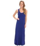 Allen Allen Cotton Modal One-pocket Tank Dress (new Blue) Women's Dress