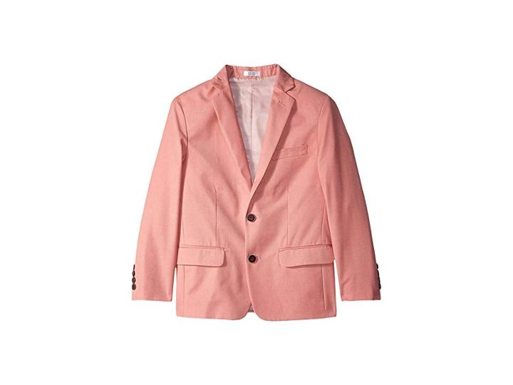 Calvin Klein Kids Mock Linen Twill Jacket (big Kids) (blushing) Boy's Coat