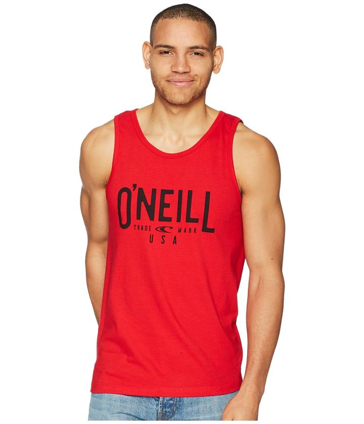 O'neill Register Screened Tank Top (red) Men's Sleeveless