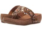 Comfortiva Sade (havana Brown Acrylic Stone Embellished) Women's Wedge Shoes