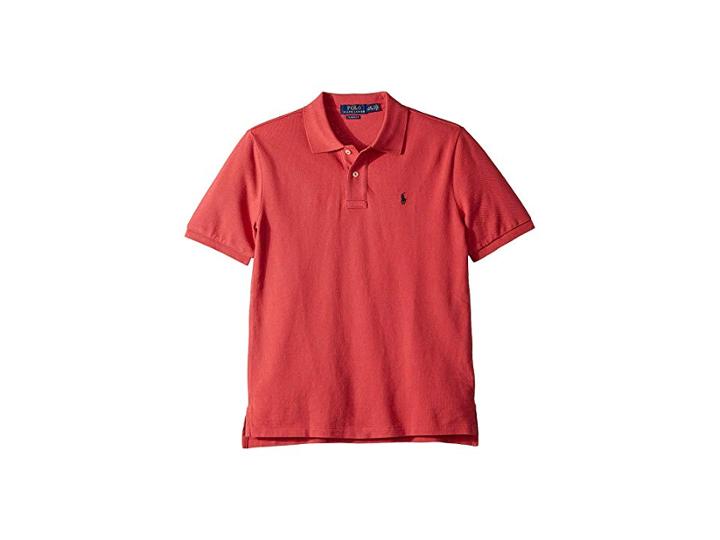 Polo Ralph Lauren Kids Classic Fit Cotton Mesh Polo (big Kids) (nantucket Red) Boy's Clothing