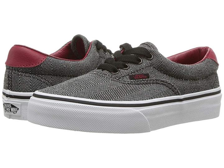 Vans Kids Era 59 (little Kid/big Kid) ((oversized Herringbone) Black/true White) Boys Shoes