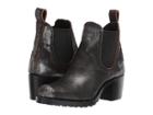 Frye Sabrina Chelsea (anthracite Metallic Brush-off) Women's Pull-on Boots