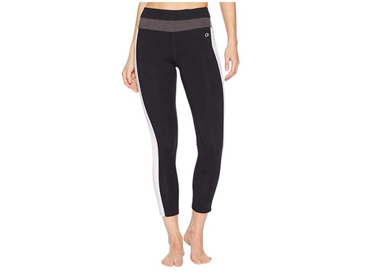 Champion Authentic 7/8 Leggings (black/white) Women's Casual Pants