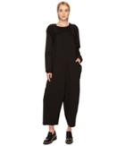 Y's By Yohji Yamamoto U-wide Salopette Overalls (black) Women's Overalls One Piece
