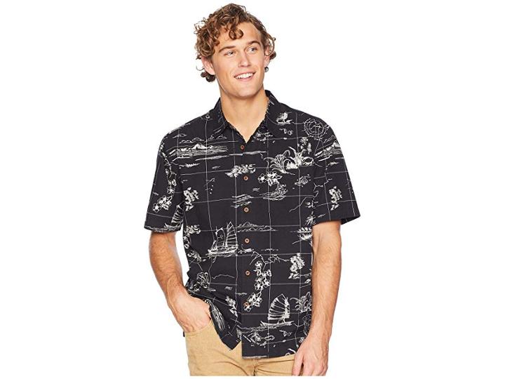 Quiksilver Waterman South China Short Sleeve Shirt (black) Men's Clothing