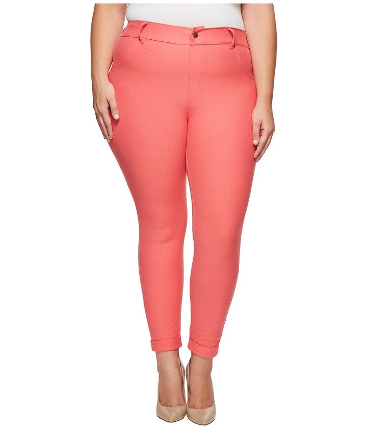 Hue Plus Size Cuffed Essential Denim Skimmer (tart) Women's Casual Pants