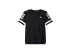 Adidas Kids Club 3-stripes Tee (little Kids/big Kids) (black) Boy's T Shirt