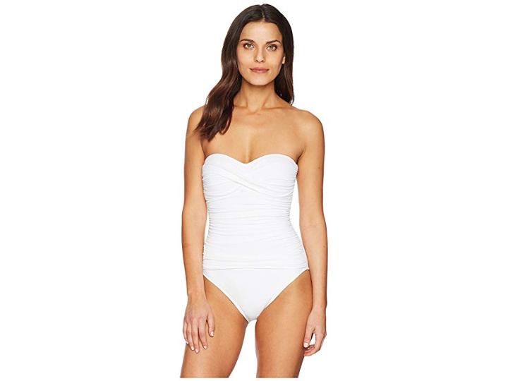 La Blanca Island Goddess Bandeau One-piece (white) Women's Swimsuits One Piece