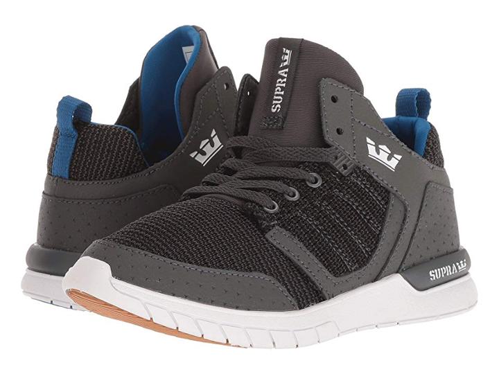 Supra Kids Method (little Kid) (dark Grey/grey/white) Boy's Shoes