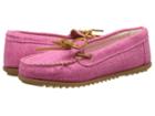 Minnetonka Canvas Moc (hot Pink Canvas) Women's Moccasin Shoes