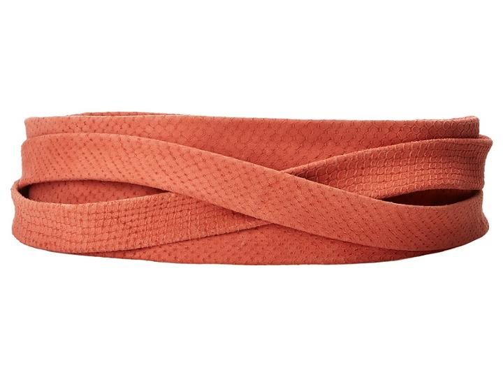 Ada Collection Obi Classic Wrap (coral Small Python) Women's Belts