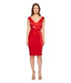Versace Collection Abito Donna Asymmetrical Zip Sheath Dress (rosso) Women's Clothing