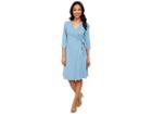 Fresh Produce Blue Oval Wrap Dress (white) Women's Dress