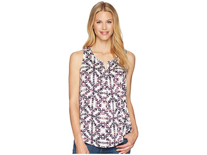 Tribal Sleeveless Henley Blouse (rose Glow) Women's Blouse