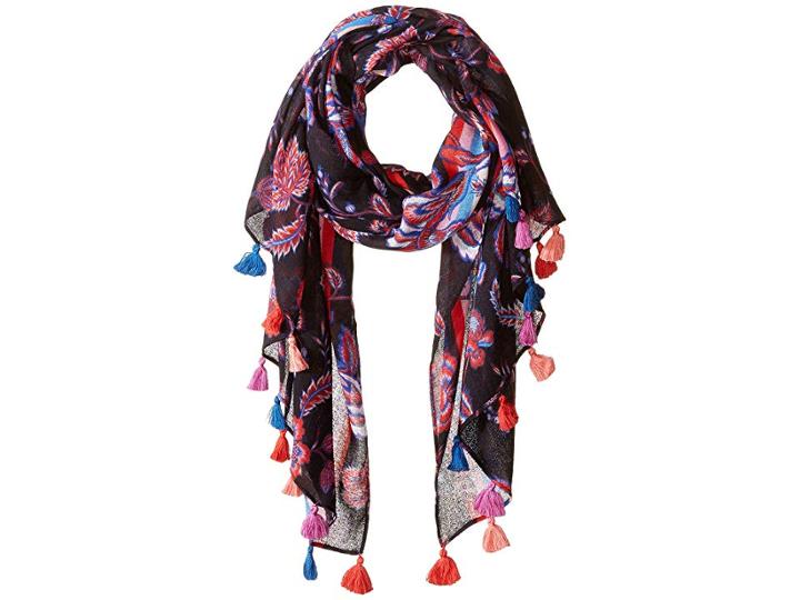 Rebecca Minkoff Hypnotic Floral Oblong (black) Scarves