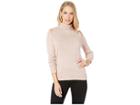 Bebe Cut Out Shoulder Turtleneck Sweater (peach Whip) Women's Sweater