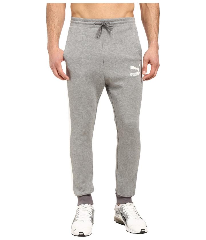 Puma T7 Track Pants (medium Gray Heather) Men's Casual Pants