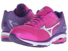 Mizuno Wave Rider 19 (fuchsia Purple/silver/royal Purple) Women's Running Shoes
