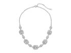 Nina N-ayda Vintage Style Oave Oval Cluster Necklace (rhodium/white) Necklace