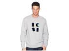 Lacoste Long Sleeve Lacoste Letter Block Graphic Sweatshirt (pluvier Chine) Men's Sweatshirt
