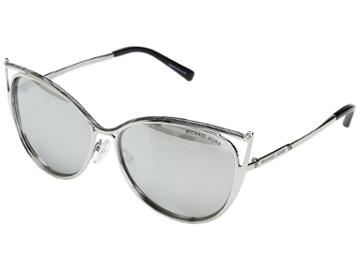 Michael Kors Ina Mk1020 56mm (gray Marble/silver Tone/silver Mirror) Fashion Sunglasses