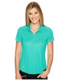 Adidas Golf Microdot Short Sleeve Polo (core Green/easy Coral) Women's Short Sleeve Pullover