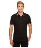 Calvin Klein Multicolor Tipped Collar Polo (black) Men's Clothing