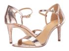 Michael Michael Kors Simone Mid Sandal (soft Pink Shiny Metallic Snake) Women's Sandals