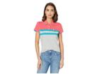 U.s. Polo Assn. Patch Color Block Stripe Polo (teaberry) Women's Clothing