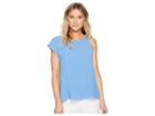 Adelyn Rae Addy Draped Top (azure Blue) Women's Clothing
