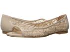 French Sole Noir (beige Chagall Mesh/patent Leather) Women's Flat Shoes