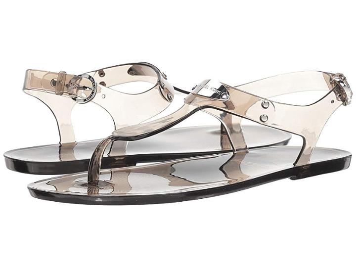 Michael Michael Kors Mk Plate Jelly (smoke Clear Pvc) Women's Sandals
